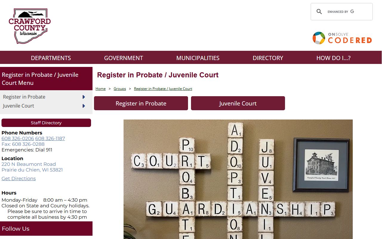 Crawford County Criminal History register of deeds