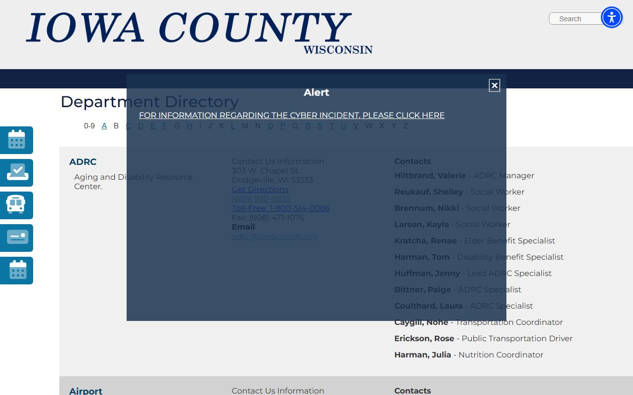 Iowa County Criminal History register of deeds