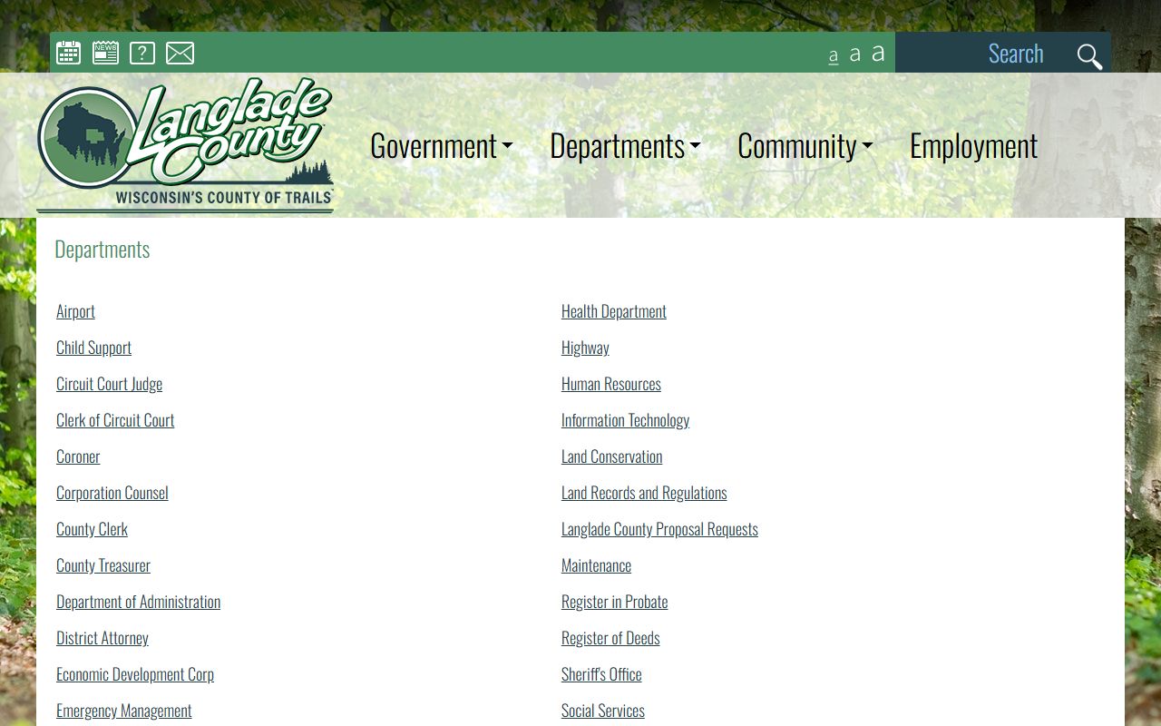 Langlade County Criminal History clerk of courts