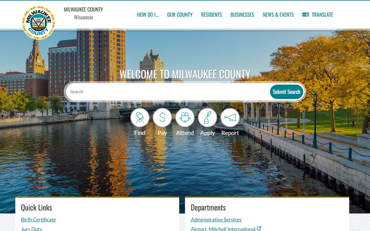 Milwaukee County Criminal History clerk page