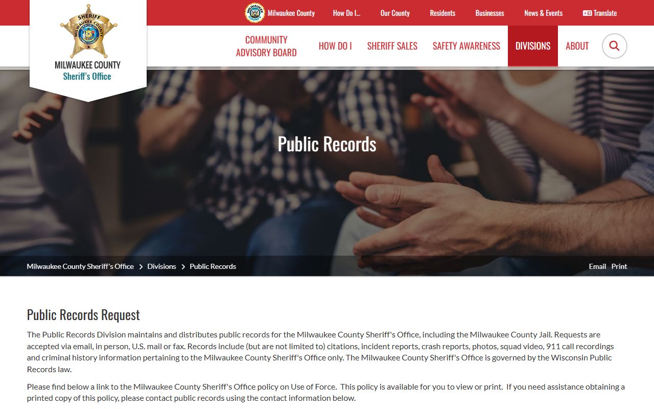 Milwaukee County Criminal History sheriff public records