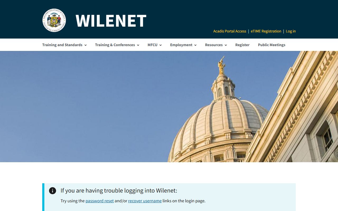 Wisconsin Criminal History Wisconsin DOJ TIME system network page